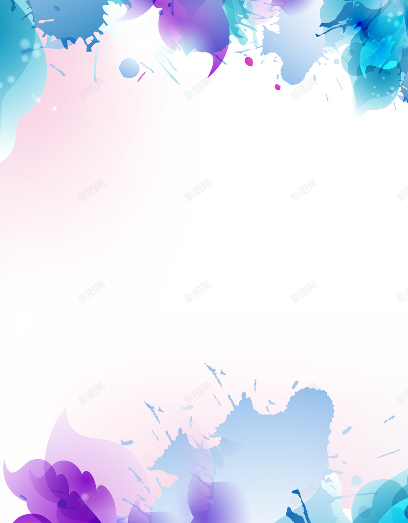 蓝色水彩花卉海报设计背景psd设计背景_新图网 https://ixintu.com 水墨 水彩 纹理 质感 蓝 海报 设计背景 清新 水彩质感 纯色背景