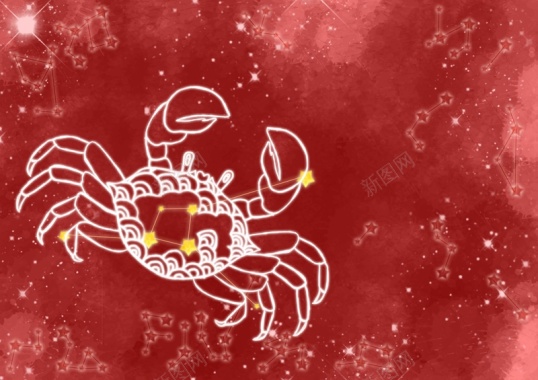 巨蟹座星座背景素材背景