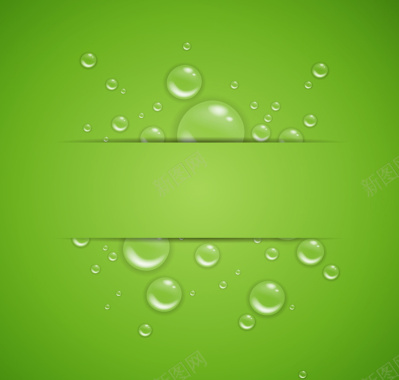 透明气泡绿色背景矢量图背景