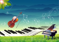 钢琴画音乐教室画钢琴海报背景素材高清图片