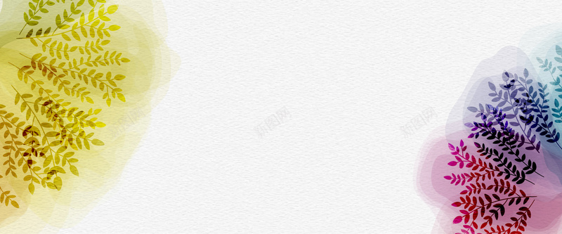 对称水彩树枝背景jpg设计背景_新图网 https://ixintu.com 树枝 水彩画 手绘画 海报banner 卡通 童趣 手绘