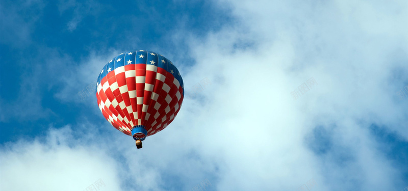 美国国旗热气球摄影图片