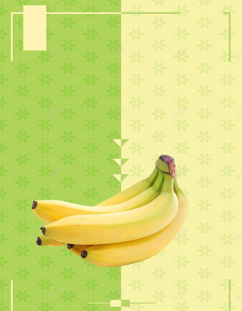 清新秋季水果香蕉海报背景模板psd设计背景_新图网 https://ixintu.com 秋季水果 背景模板 海报 清新 香蕉 花纹底纹 绿色 健康 水果店 活动 宣传