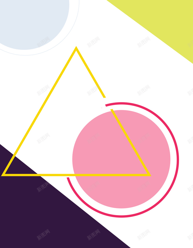 简约扁平化几何样式图形jpg设计背景_新图网 https://ixintu.com 几何图形 不规则 扁平化 多彩 简约 三角形 圆形 线条
