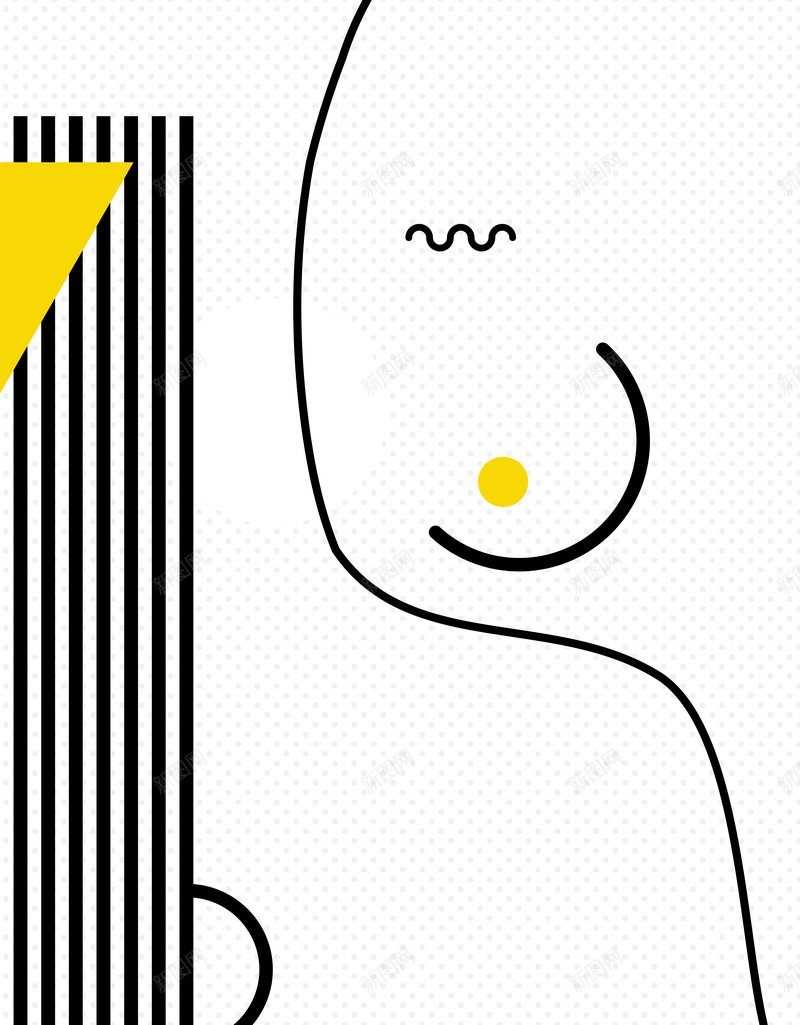 时尚线条白色简约广告jpg设计背景_新图网 https://ixintu.com 时尚 白色 简约 线条 黄色 曲线 直线 广告