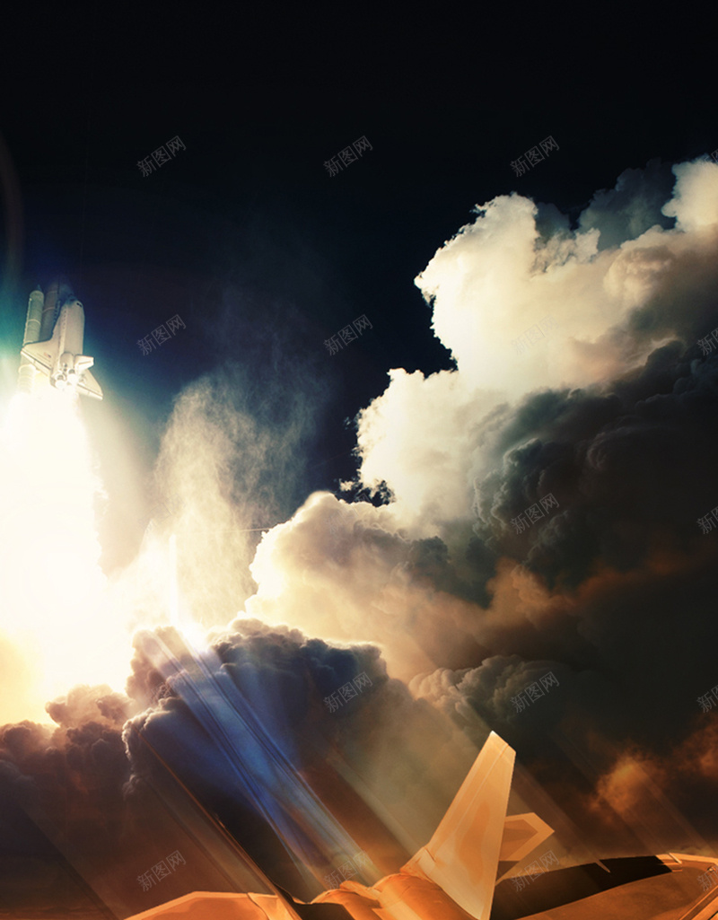 战斗机云朵H5背景图jpg设计背景_新图网 https://ixintu.com 战斗机 背景图 云朵 H5