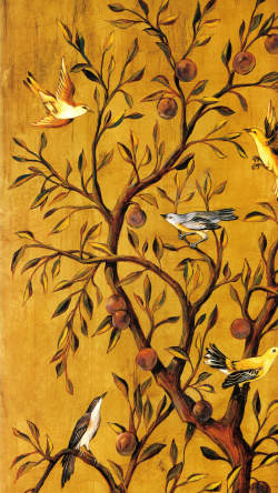复古欧美油画5复古中国风喜鹊H5背景高清图片