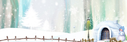 雪地上的雪花图片冬季女装上新大促雪人简约banner高清图片
