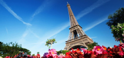 梦幻巴黎埃菲尔铁塔背景图高清图片