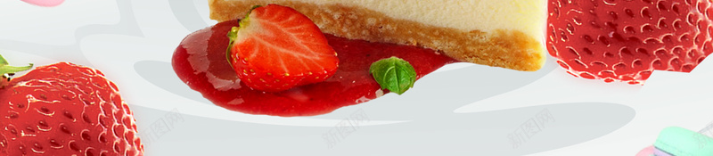 美食海报背景素材psd设计背景_新图网 https://ixintu.com 促销 清新 粉色 草莓 蛋糕 美味甜心 烘焙 奶花