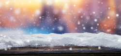 室外海报唯美冬天雪景高清图片