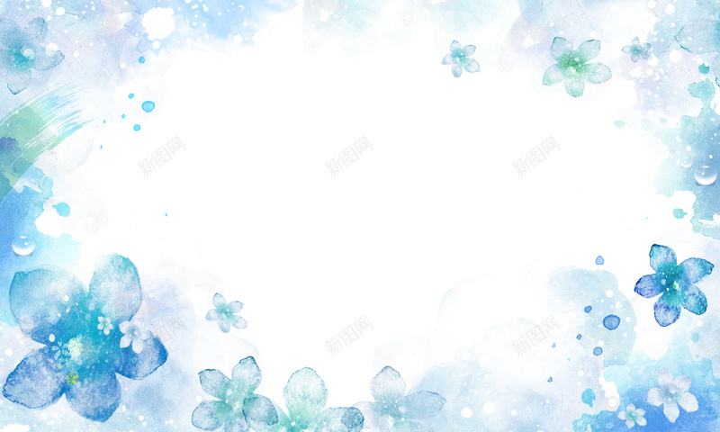 手绘喷绘花朵印刷背景psd设计背景_新图网 https://ixintu.com 手绘 蓝色 花朵 水彩 碎花 喷绘印刷背景 卡通 童趣
