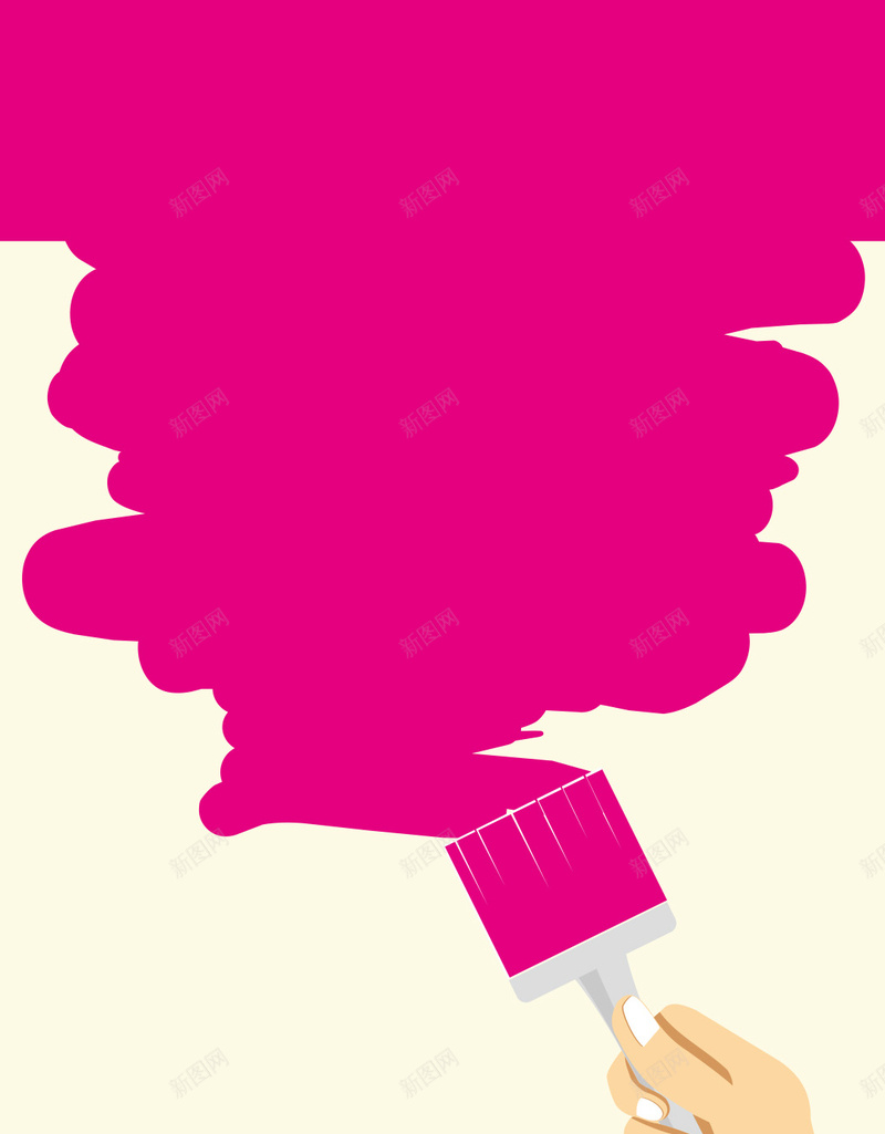 玫红色油漆刷子卡通H5背景psd设计背景_新图网 https://ixintu.com 玫红色 油漆 刷子 卡通 刷漆 H5背景 油漆刷 油漆装修背景 清新装修背景 扁平 手