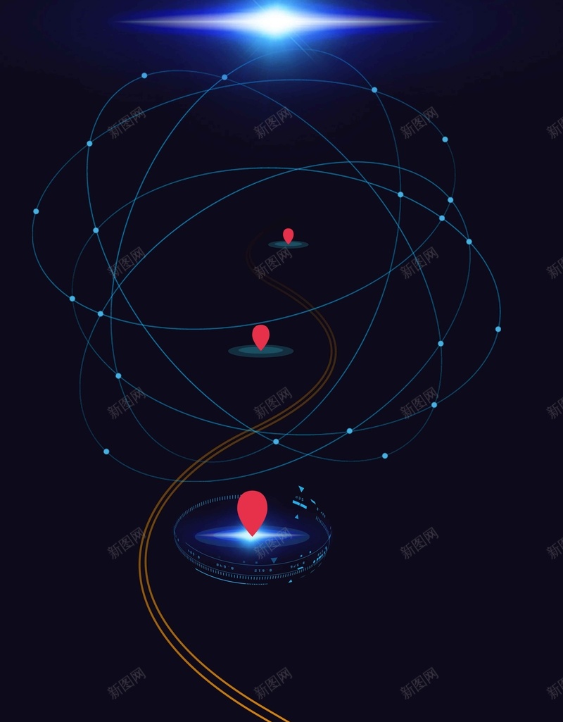 蓝色高端商务科技psd设计背景_新图网 https://ixintu.com 商务 大气 科技 蓝色 高端 机械 几何 形状 光线