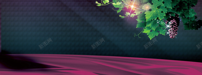 紫色葡萄树叶背景jpg设计背景_新图网 https://ixintu.com 海报banner 亮光 树叶 紫色 葡萄