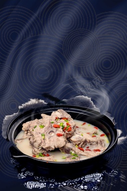 中国风中华味道羊肉汤背景素材背景