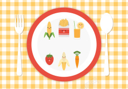 欧式餐点可爱儿童风格餐饮画册展板背景素材高清图片