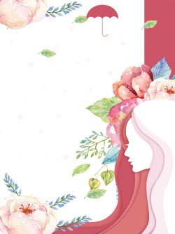 侧脸海报38妇女节女神节海报背景高清图片