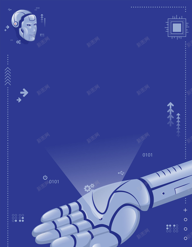 蓝色扁平智能机器人线框背景jpg设计背景_新图网 https://ixintu.com 蓝色 扁平 智能机器人 线框背景 线框 科技 商务 机器人手臂