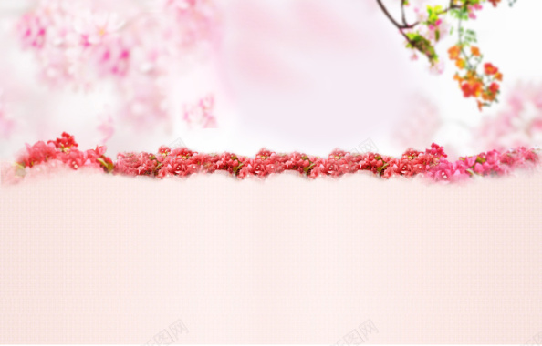 妇女节浪漫粉色花朵海报背景素材背景