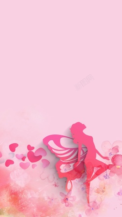 粉桃38妇女节海报背景素材高清图片