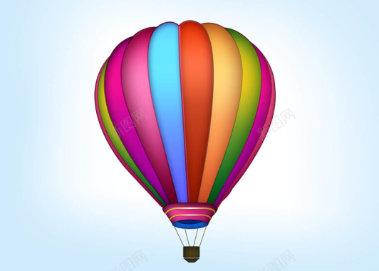 手绘高清彩色热气球海报背景背景