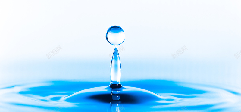 水珠背景jpg设计背景_新图网 https://ixintu.com 化妆品 护肤品 水波纹 水珠 蓝色 海报banner