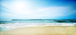 海海景沙滩淘宝摄影风景蓝色banner高清图片