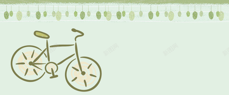 绿色出行卡通绿色bannerpsd设计背景_新图网 https://ixintu.com 自行车 低碳 公益 环境 绿叶 绿色出行 环保 卡通 绿色 banner