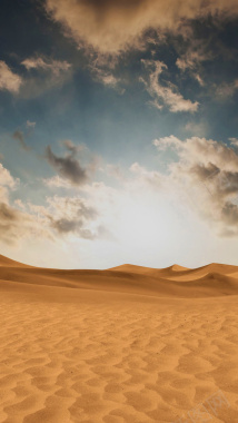 沙漠天空云朵H5背景背景