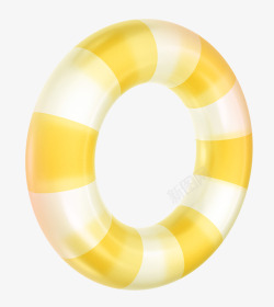 黄色泳圈 1H海滩素材