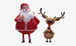 animation  Character design  cartoon Christmas CG 3D cute reindeer santa claus节日素材