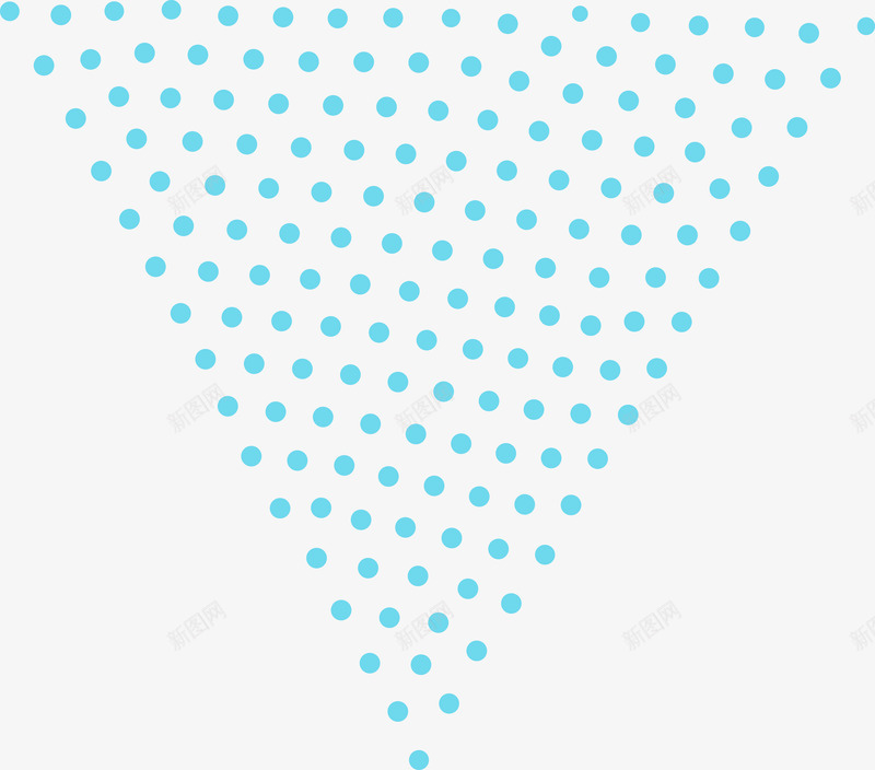 蓝色点点状三角形png免抠素材_新图网 https://ixintu.com 点状 三角形