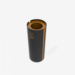 FINLAY PC single powder coated metal trash bin2标识素材