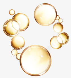金色大泡泡液体素材