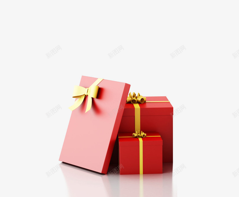 红色新年礼盒立体元素png免抠素材_新图网 https://ixintu.com 礼物盒子 限时优惠 618 包装盒 双12 双十二 礼物堆 礼盒堆 蝴蝶结 丝带 喜庆 庆祝 新年 礼物 礼盒 粉色 红色 节日 过节 金色