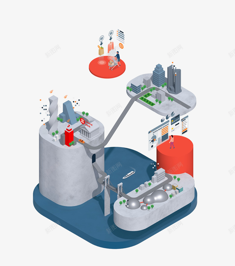 city COVid future infographic Isometric world插画25Dpng免抠素材_新图网 https://ixintu.com 插画