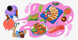 PASTA背景AAPI business Food  Pasta tech Wall streetIllustration插画 插图高清图片