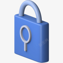 安全防线卡通立体的锁设计矢量图高清图片