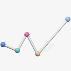 3D矢量数据分析曲线图素材