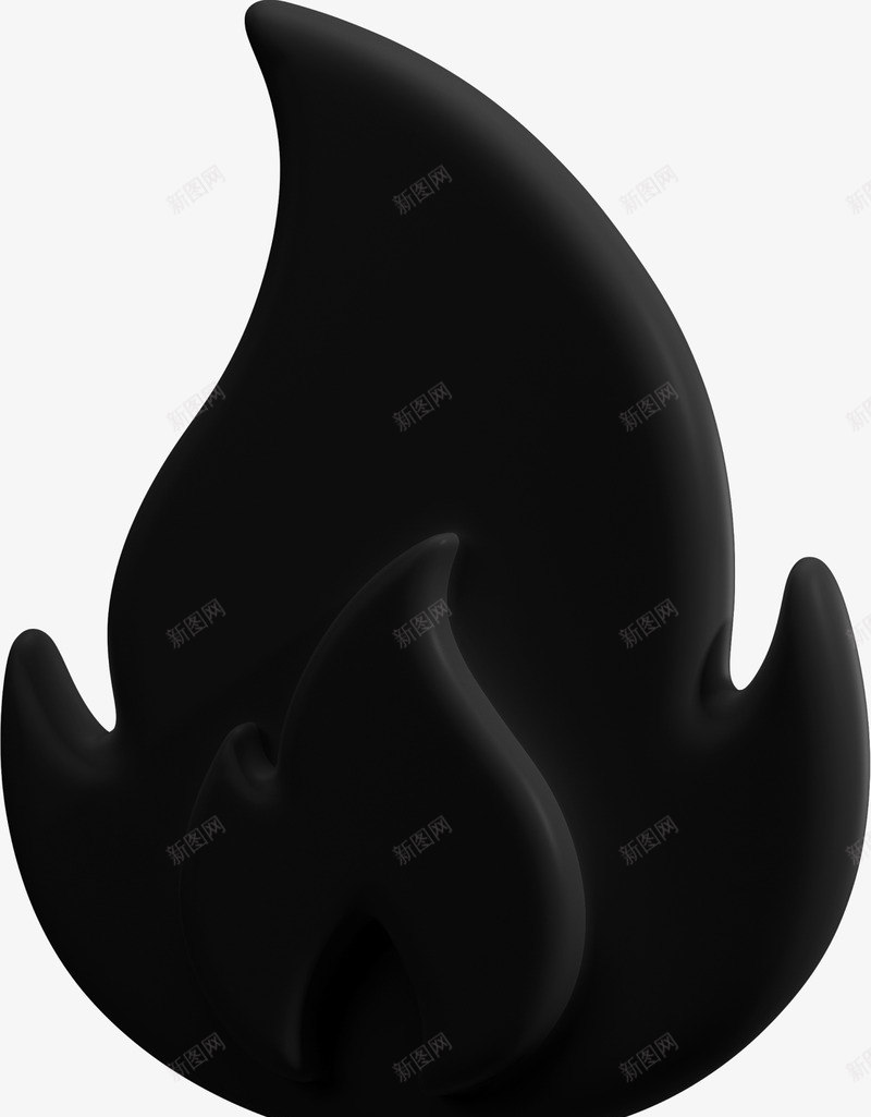 3DC4D立体黑色火焰图标png免抠素材_新图网 https://ixintu.com 3D火焰 C4D 火图标 3D 图标 火焰 火苗 着火 立体 黑色 火