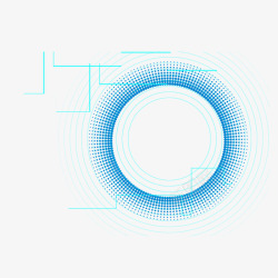 科技未来科幻蓝色光效粒子光圈灯光透明图案 后期设计 31海报素材