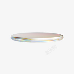 C4D立体透明水晶立体圆形玻璃素材