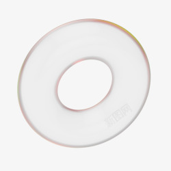 透明圆形玻璃烟灰缸C4D立体透明水晶玻璃圆形几何高清图片