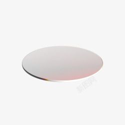 透明圆形玻璃烟灰缸C4D立体透明水晶立体圆形玻璃高清图片