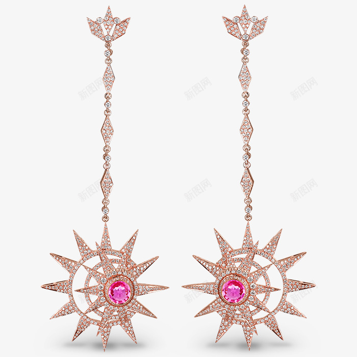 Long Earrings星月png免抠素材_新图网 https://ixintu.com 星月