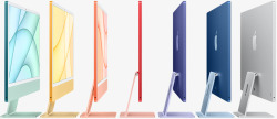可选颜色购买 iMac  纤薄亮眼的 24 英寸 iMac 配备 M1 芯片并可选择内存存储容量和颜色等配置请访问 applecom 进一步了解Apple高清图片