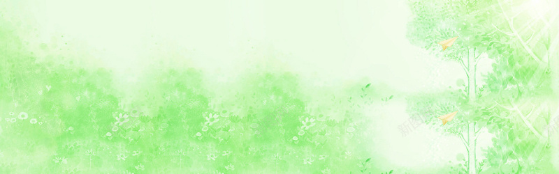 手绘绿色树林背景jpg设计背景_新图网 https://ixintu.com 纸飞机 手绘 树林 绿色 花朵 海报banner 卡通 童趣