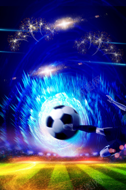 蓝色2018年俄罗斯世界杯海报背景