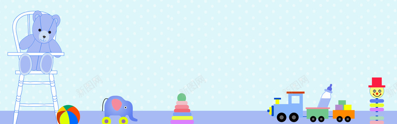 卡通儿童促销bannerpsd设计背景_新图网 https://ixintu.com 促销banner 儿童促销 儿童用品 儿童 卡通 婴儿用品 气球 玩具 小熊